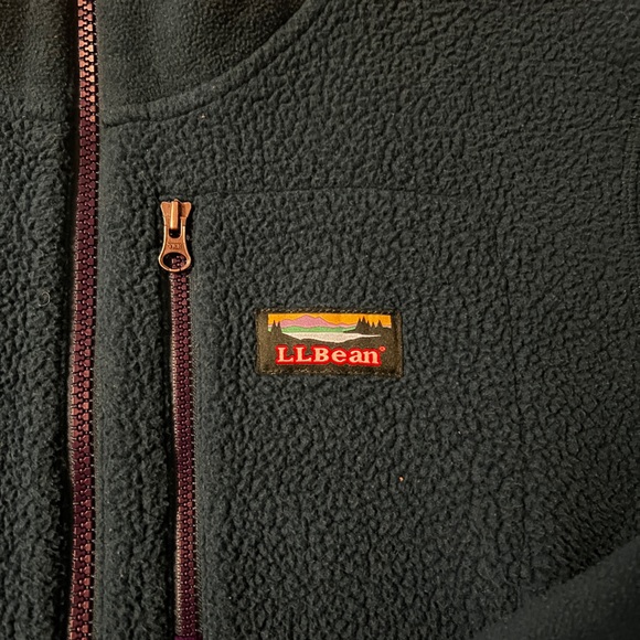 Teal LL Bean Zip Fleece - Picture 2 of 3